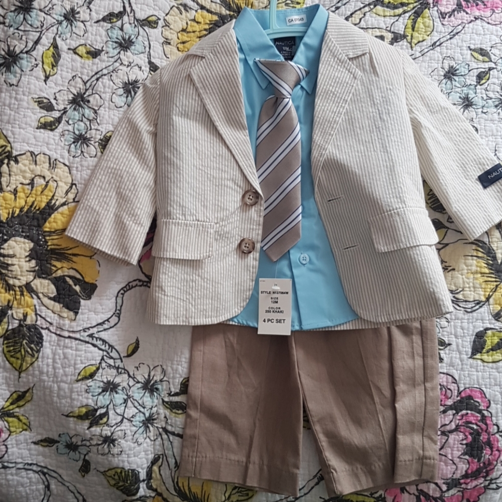 Nautica baby boy suit set